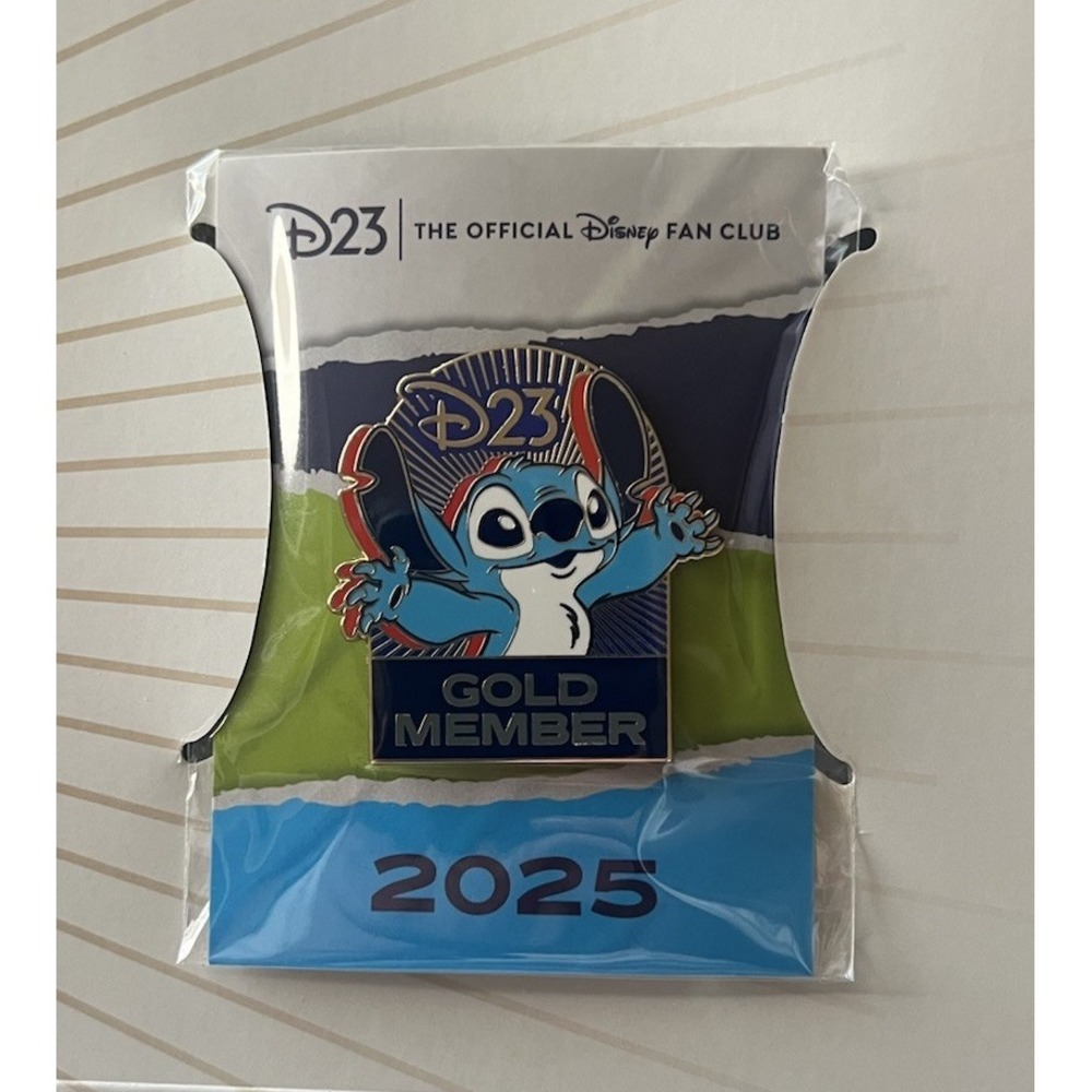 Disney D23 Fan Club Gold Member 2025 Exclusive‎ Stitch Enamel Trading Pin